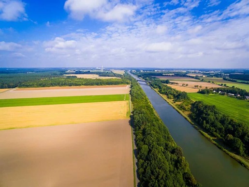 Drohnenaufnahmen, Luftaufnahme Elbe Seitenkanal bei Uelzen