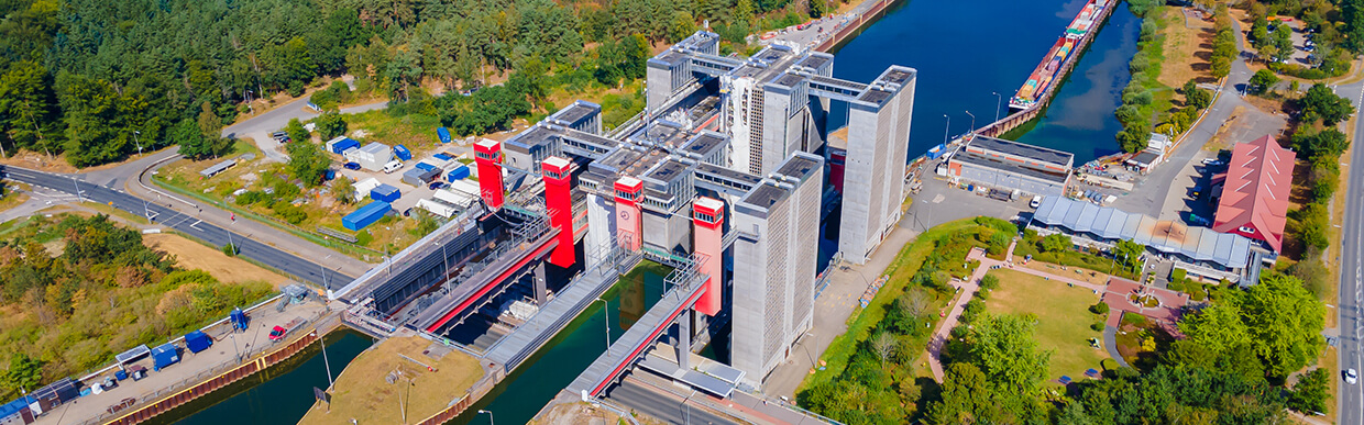 Schiffshebewerk Scharnebeck Luftbilder