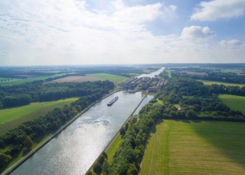 Luftaufnahme Schleuse Uelzen reisen