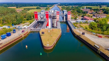 Luftbild vom Schiffshebewerk Scharnebeck