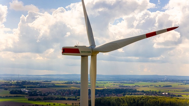 Drohnenaufnahme eines Windparks bei Peine für Energieunternehmen