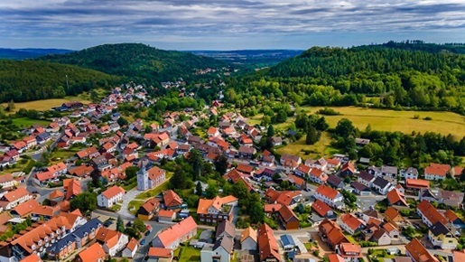 Luftaufnahme Wolfshagen im Harz Drohnenaufnahmen